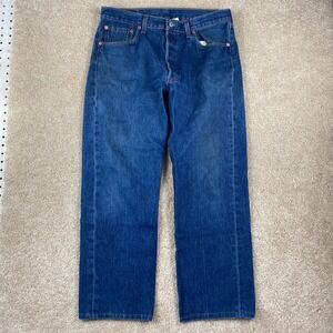 Y2K Levis 501 Original Fit Jeans 34x30 Medium Wash  Button Fly 501-0193